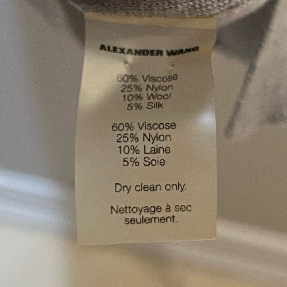 T By Alexander Wang Color Block Gray Wool/Silk Bl… - image 8